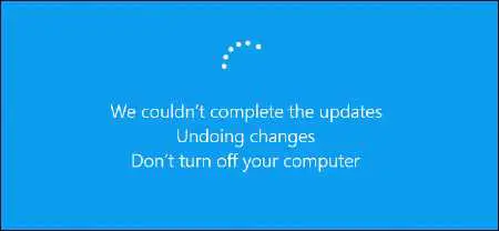 What happens if you turn off computer during windows update