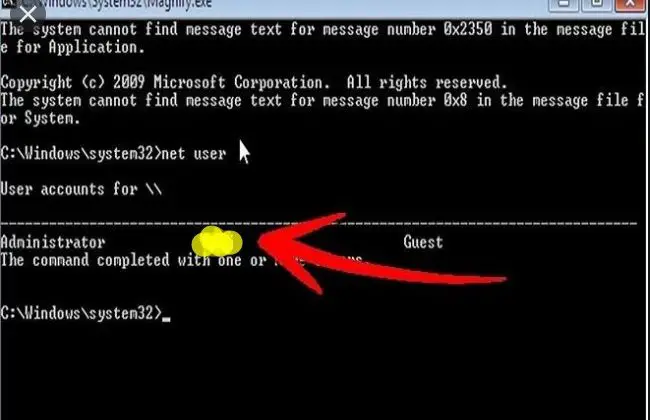 find administrator password in Windows10 using command prompt