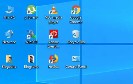 move desktop icons anywhere windows 10