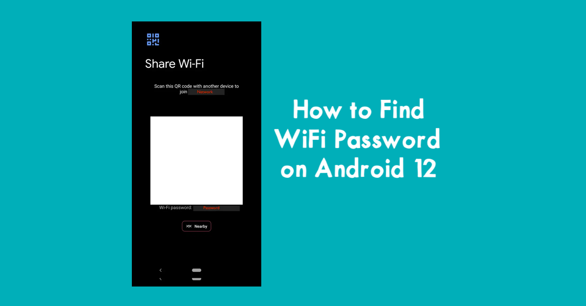 Wifi Password Android 12