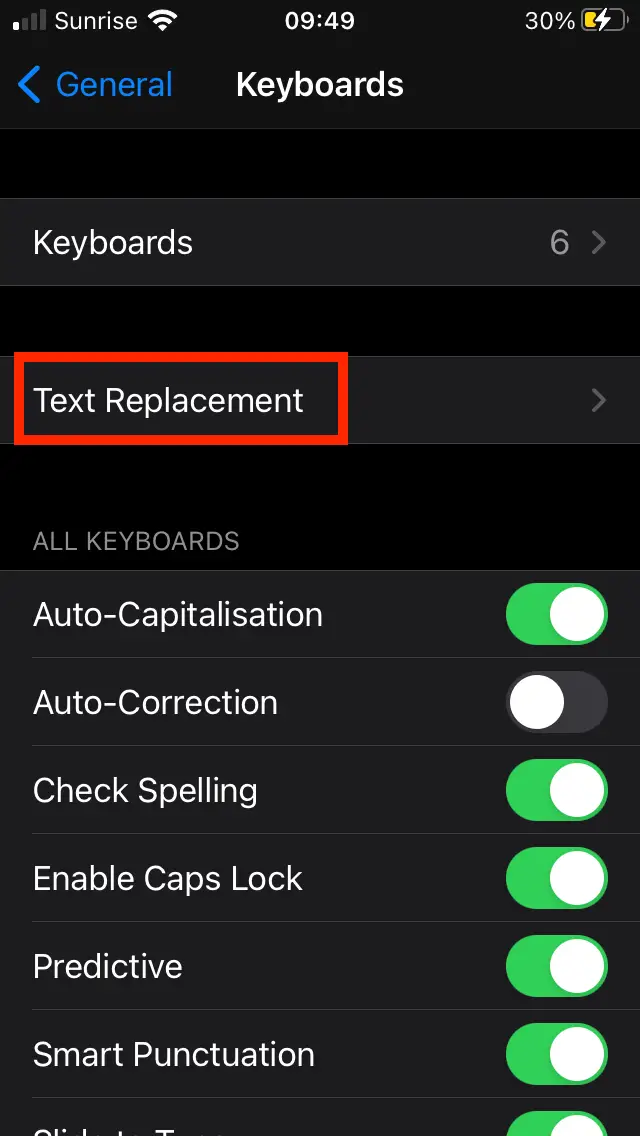 how to type 1/2 on mobile keyboard - Text Replacement